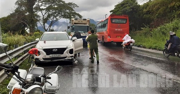 Continuous accident on Bao Loc pass, 2 people died on the spot