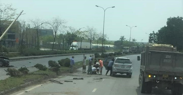 The scene of the accident that caused the death of the husband and wife of the former Secretary of the Ninh Binh Provincial Party Committee