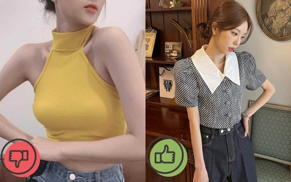How to choose clothes for her with rough shoulders and short neck