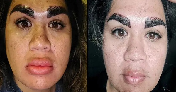 Another eyebrow tattoo disaster made the sisters “collapse”