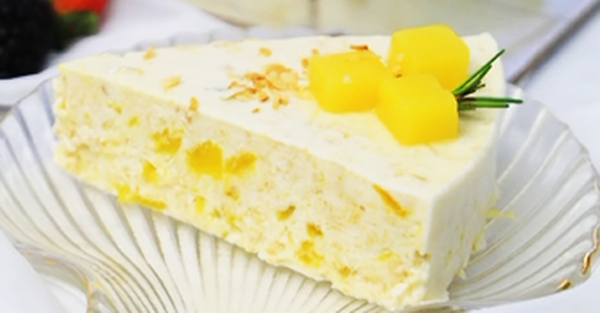 How to make mango oat mousse cake for dieters