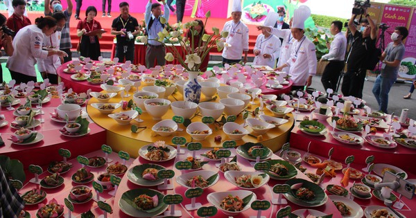 Vietnam record with 200 dishes made from lotus in Dong Thap