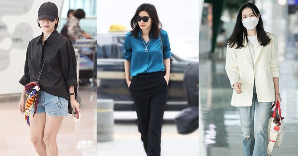 The wall of Korean beauty compares to airport style