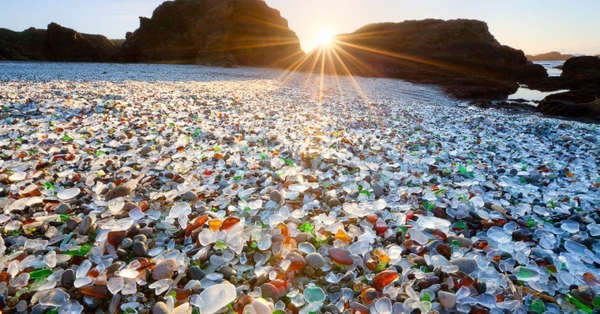 The strangely beautiful glass beach feels like it’s on another planet, see