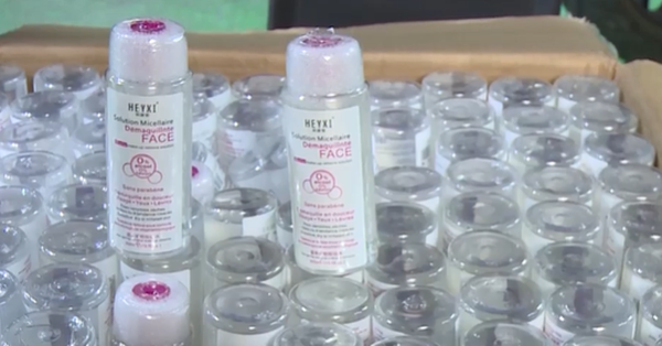 Seizing more than 100,000 cosmetic products of unknown origin