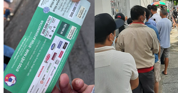 People in Ho Chi Minh City queued for more than 3 hours to buy tickets to watch the Vietnam match