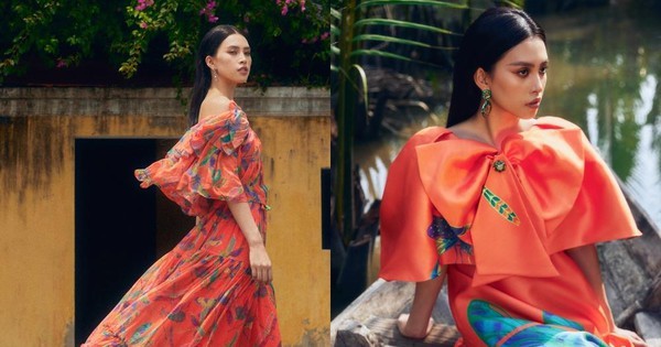Miss Tieu Vy transforms into “Hoi town muse” in a series of colorful designs