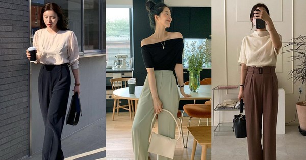 Korean women prove that casual pants + sandals are the perfect formula