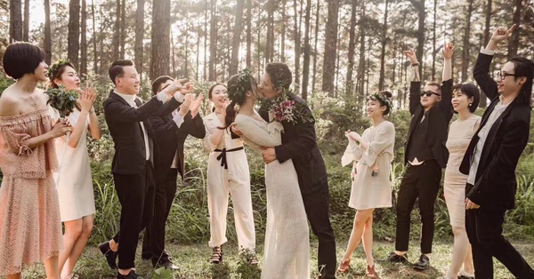 The wedding with exactly 19 guests took place beyond imagination