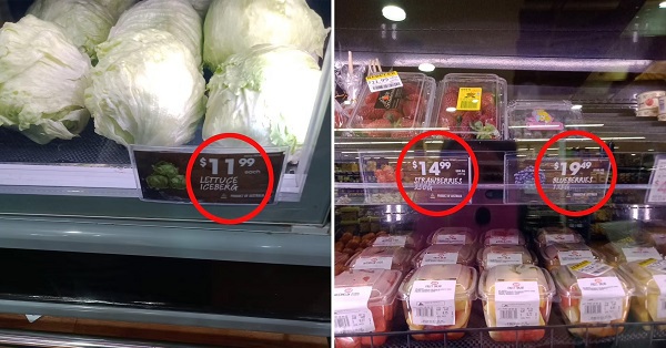 The photo shows inflation in Australia