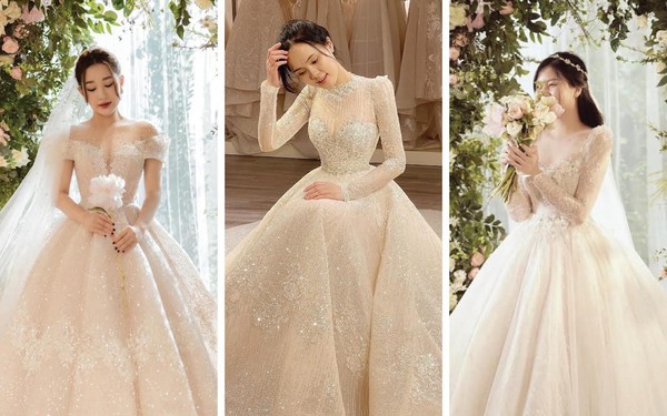 Ngắm lại 3 mẫu váy cưới trong mơ của vợ 3 cầu thủ Duy Mạnh - Thành Chung - Tấn Tài