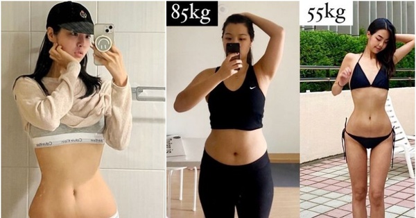 Losing 30kg in 6 months, the Korean fat girl changed with a beautiful body like a sculpture, an incredibly small waist