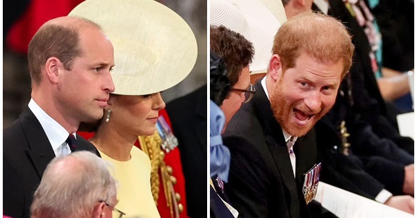 Prince William and Harry’s opposing expressions at the Platinum ceremony
