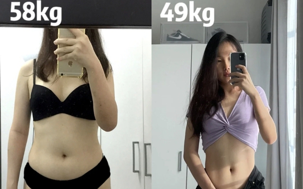 From 58kg to 49kg, the Malaysian girl shares the secret to improving her body, making everyone admire