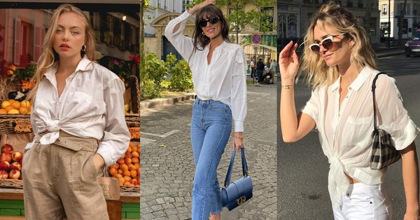 French women suggest 13 elegant ways to wear white shirts