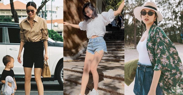 Thanks to the high-quality mix of clothes, Vietnamese stars 30+ still wear elegant shorts