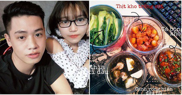 Thương bạn gái gầy gò, chàng trai tự tay nấu cơm vừa ngon miệng vừa ngon mắt mang đến tận nơi để 