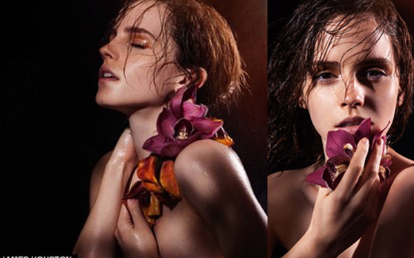 Emma Watson chụp ảnh bán nude vì môi trường, anh ban nude Emma Watson