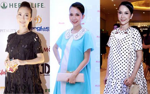 Gu thời trang bầu bí của Linh Nga