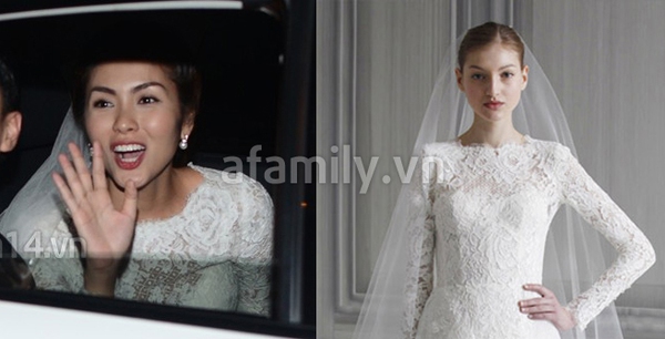 Váy cưới của Tăng Thanh Hà trị giá trăm triệu 5
