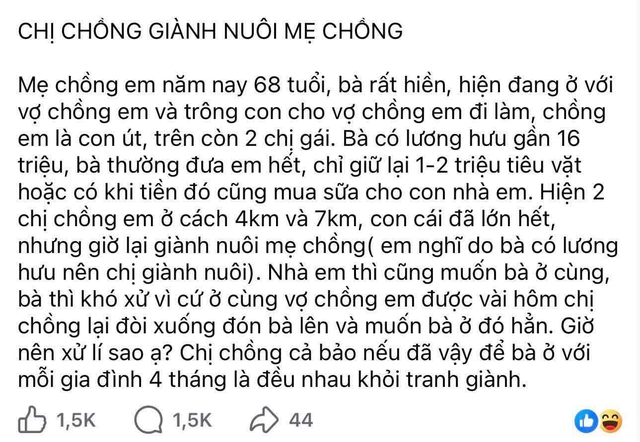 Sống đủ lâu để thấy con dâu giành nuôi mẹ chồng: 16 triệu lương hưu và những "tiện ích" mẹ có thật hấp dẫn! - Ảnh 1.