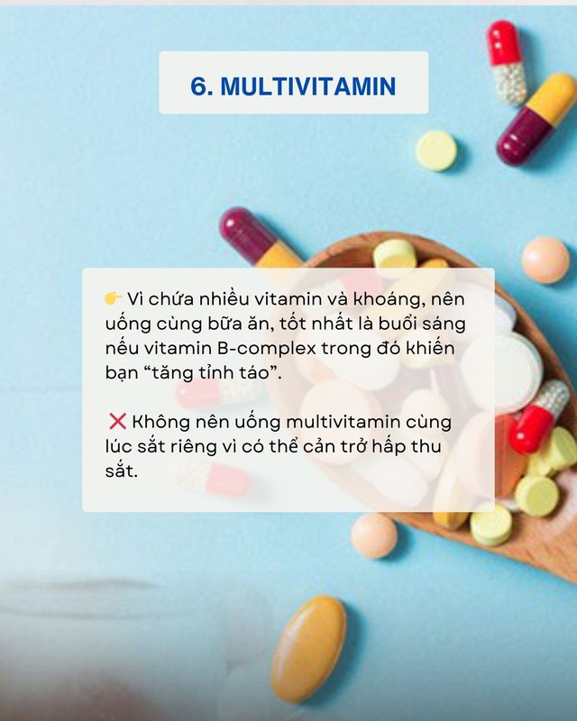 Uống vitamin cả năm trời vẫn không hiệu quả: Có thể bạn đã uống sai thời điểm - Ảnh 6.