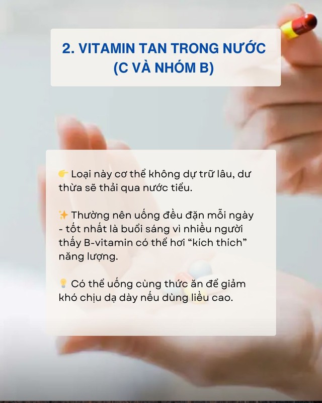 Uống vitamin cả năm trời vẫn không hiệu quả: Có thể bạn đã uống sai thời điểm - Ảnh 2.