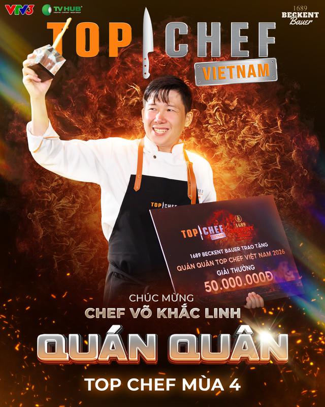 Từng trượt ngay v&ograve;ng audition, ch&agrave;ng đầu bếp Huế trở lại sau 3 năm v&agrave; đăng quang Top Chef Việt Nam 2026 - Ảnh 1.