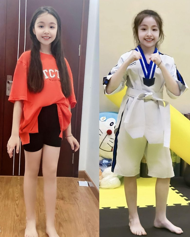 Hai thi&ecirc;n thần lai nh&agrave; Elly Trần: Cadie Mộc Tr&agrave; 12 tuổi đ&atilde; cao hơn 1m6, Alfie T&uacute;c Mạch chuẩn 