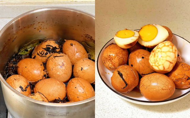 Tưởng luộc trứng trà khó lắm, hóa ra chỉ thêm