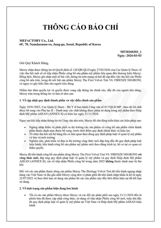 3 thương hiệu mỹ phẩm đưa ra thông báo khẩn khi có công bố danh - Ảnh 2.