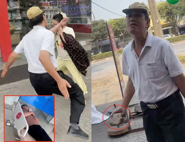 C&ocirc;ng an x&aacute;c minh vụ t&agrave;i xế taxi d&ugrave;ng gạch tấn c&ocirc;ng cặp vợ chồng h&agrave;nh kh&aacute;ch - Ảnh 1.