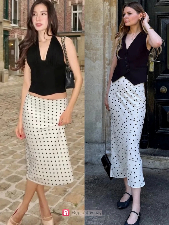 V&aacute;y chấm bi hot trở lại: Lần n&agrave;y c&ograve;n dễ mặc v&agrave; t&ocirc;n d&aacute;ng hơn bạn nghĩ - Ảnh 3.