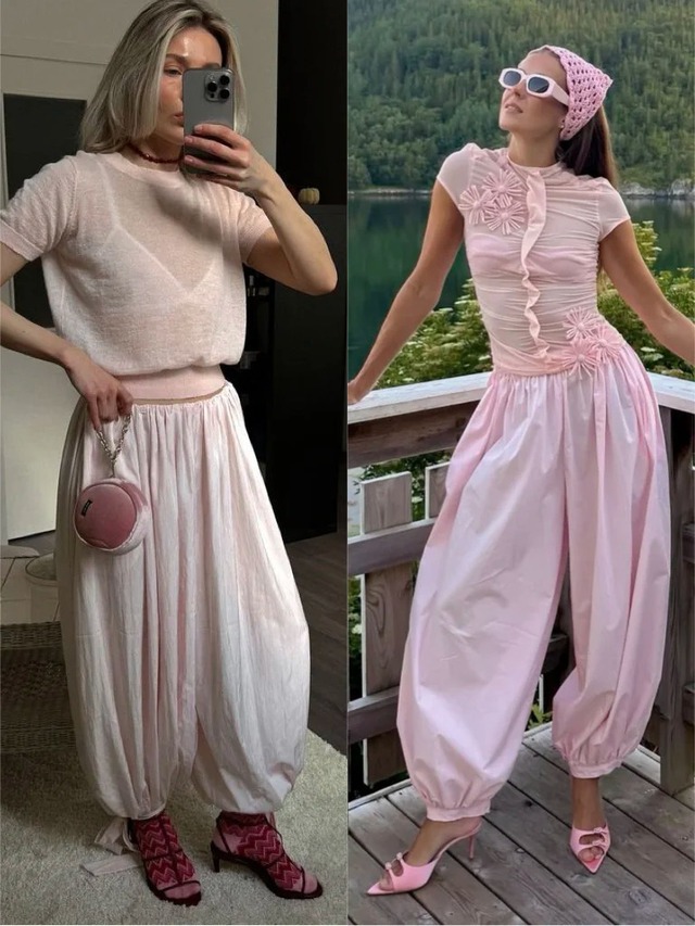 Từ 25 đến 55 tuổi đều có thể mặc đẹp: Chiếc quần màu hồng đang gây bùng nổ - Ảnh 4.