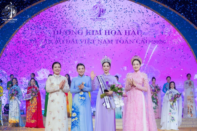 Dương Thị Khánh Linh đăng quang Á hậu 2 Hoa hậu Di sản Áo dài Việt Nam Toàn cầu 2026 - Ảnh 4.
