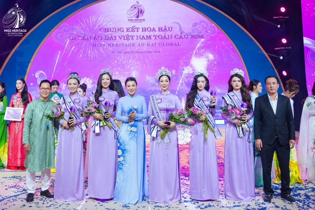 Dương Thị Khánh Linh đăng quang Á hậu 2 Hoa hậu Di sản Áo dài Việt Nam Toàn cầu 2026 - Ảnh 2.