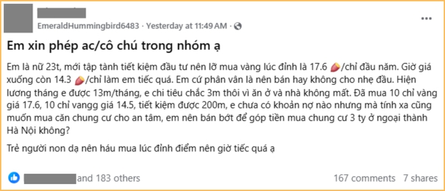 23 tuổi tự mua được 2 cây vàng, tính bán mua nhà nhưng dân mạng lập tức can ngăn - Ảnh 1.