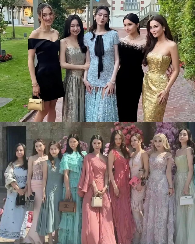 Nhìn dàn phù dâu trong hôn lễ Hề Mộng Dao và Hà Du Quân liền hiểu thế nào là "đại hội hào môn" của giới siêu giàu Châu Á  - Ảnh 2.