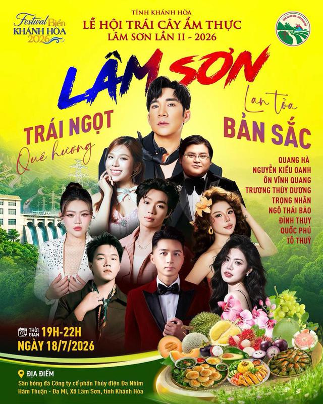 Ca sĩ Quang Hà cùng nhiều nghệ sĩ góp mặt tại Lễ hội Trái cây, ẩm thực Lâm Sơn lần II - Ảnh 1.
