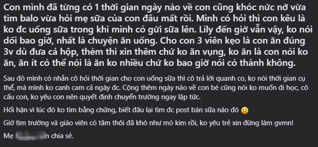 Chuyện những hộp sữa vị đánh cắp đến sự bào mòn của lòng tin: Khi đến trường cô giáo chưa chắc đã như