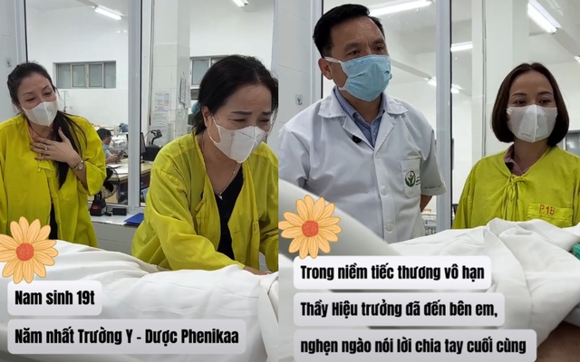 Nghẹn ng&agrave;o khoảnh khắc thầy hiệu trưởng n&oacute;i lời chia tay với học tr&ograve; l&agrave; sinh vi&ecirc;n y khoa năm nhất hiến tạng cứu người sau tai nạn giao th&ocirc;ng - Ảnh 2.