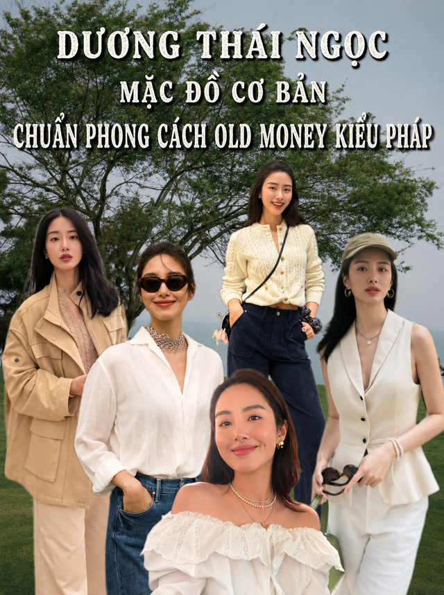 Dương Thái Ngọc chỉ mặc đồ cơ bản nhưng vẫn toát lên khí chất old money kiểu Pháp - Ảnh 1.