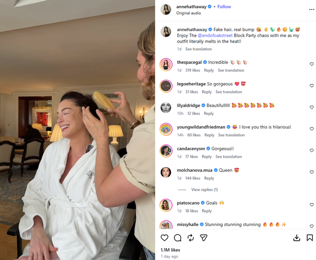 Anne Hathaway để nguyên bụng bầu ra phố sau khi bị nghi