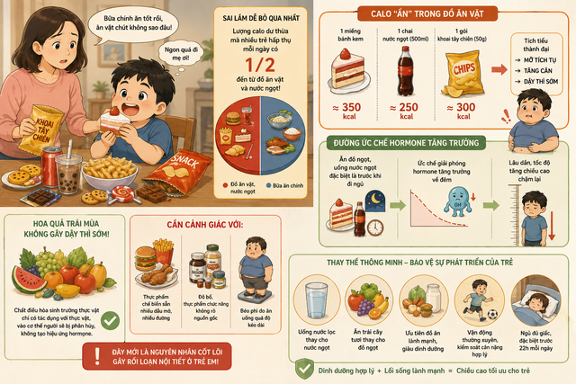 Trẻ dậy thì sớm, béo phì, chậm phát triển chiều cao? Cội nguồn đều do cha mẹ để con ăn uống kiểu này - Ảnh 3.