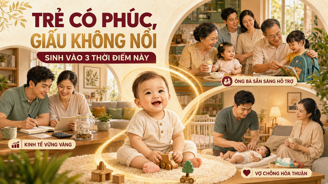 Trẻ c&oacute; ph&uacute;c , giấu kh&ocirc;ng nổi: B&eacute; sinh v&agrave;o 3 thời điểm may mắn - Ảnh 1.