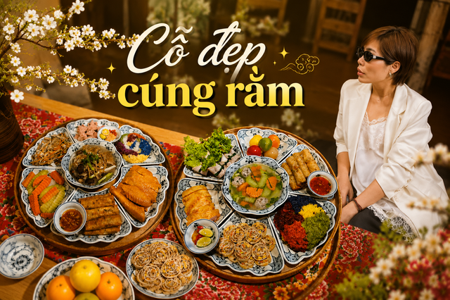 M&acirc;m cơm Rằm đẹp thế n&agrave;y nhưng mẹ nội trợ H&agrave; Nội chỉ l&agrave;m trong 40 ph&uacute;t nhờ một ti&ecirc;u ch&iacute; - Ảnh 1.