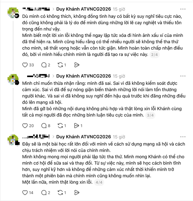 Từng công kích Duy Khánh sau
