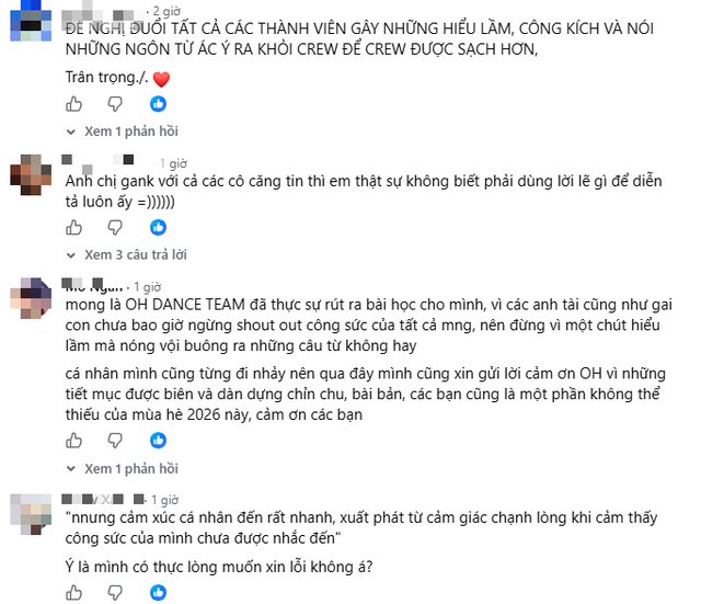 Ồn &agrave;o ATVNCG 2026: OH DANCE TEAM đăng b&agrave;i xin lỗi nhưng phản ứng của netizen: &ldquo;Kh&ocirc;ng c&oacute; 1 c&acirc;u xin lỗi trực tiếp Đ&ocirc;ng H&ugrave;ng?