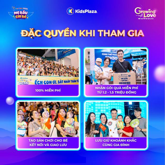 Toàn cảnh Festival Mẹ Bầu & Em Bé KidsPlaza 2026: Thời gian, địa điểm hai miền và cách tham gia - Ảnh 4.