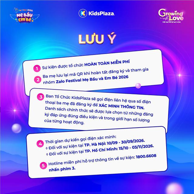 Toàn cảnh Festival Mẹ Bầu & Em Bé KidsPlaza 2026: Thời gian, địa điểm hai miền và cách tham gia - Ảnh 5.